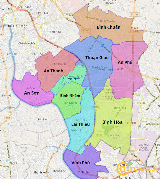bản đồ quy hoạch phường lái thiêu