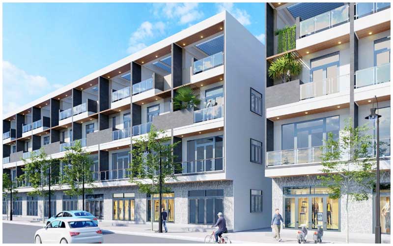 Phối cảnh Shophouse thương mại khu đô thị Đông Bình Dương