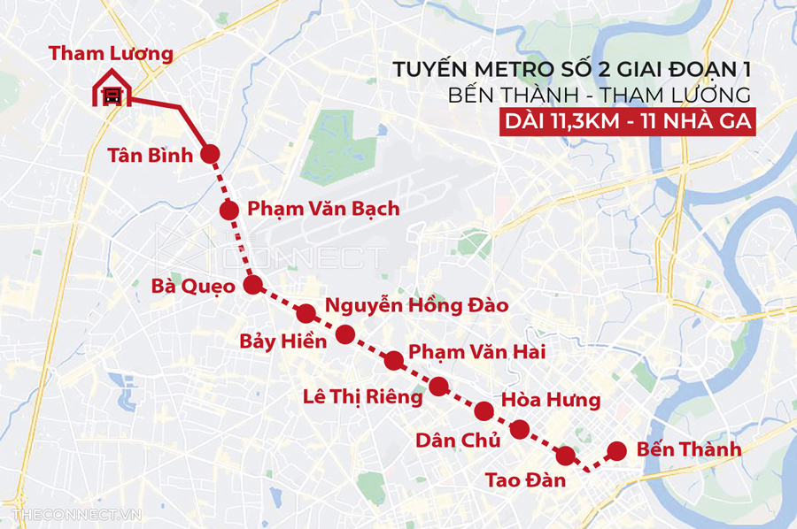 Sơ đồ tuyến metro 2