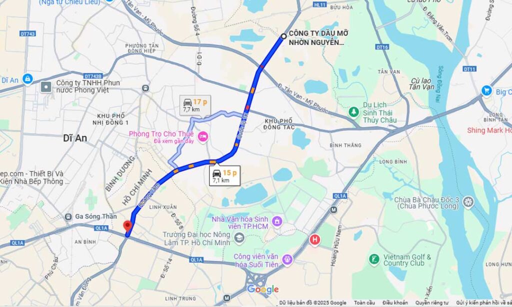 Vị trí Quốc lộ 1K