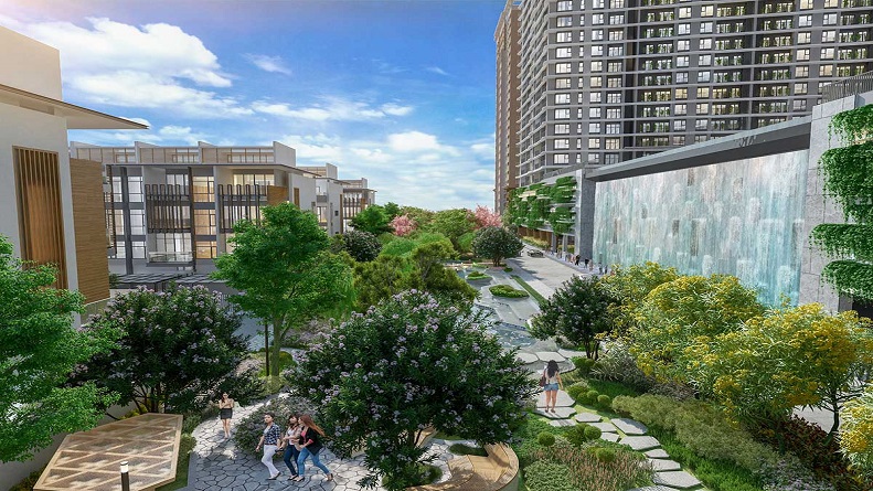 Lối tản bộ dự án Midori Park The Ten Bình Dương