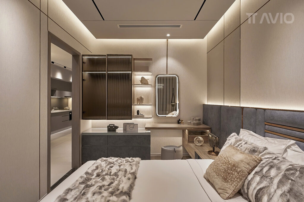 Phòng ngủ master dự án căn hộ TT Avio Bình Dương