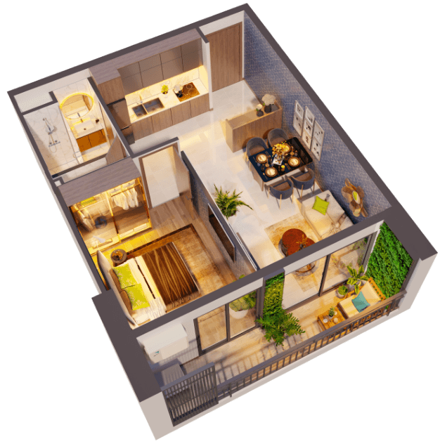 Thiết kế căn hộ Midori Park The Glory Bình Dương