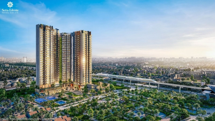 vị trí Setia edenia lái thêu