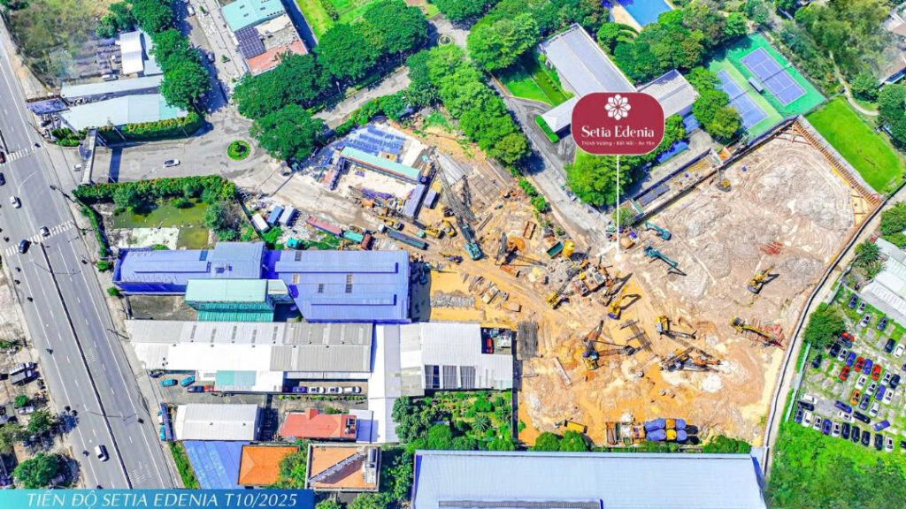 tiến độ thi công Setia Edenia