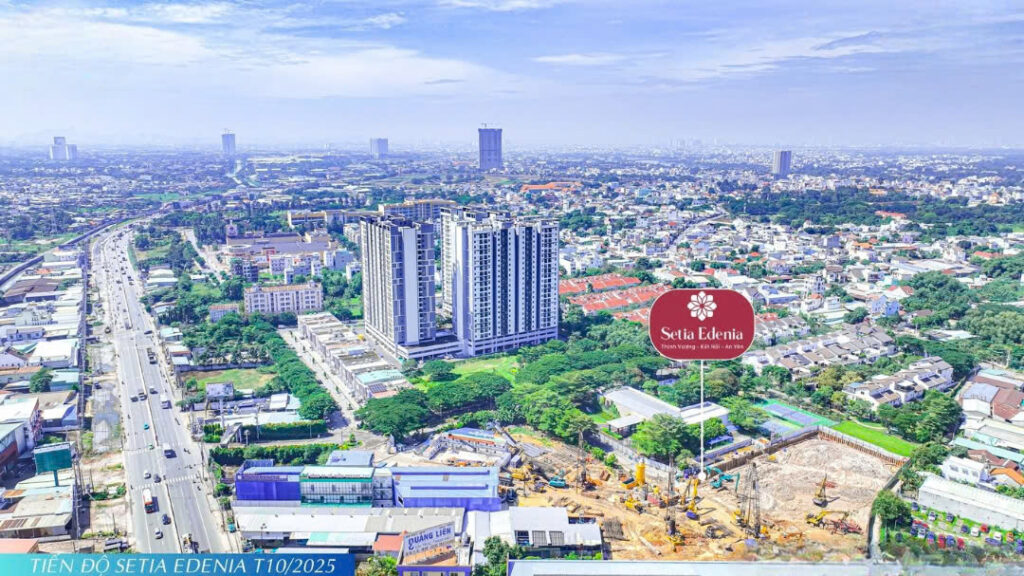tiến độ thi công Setia Edenia