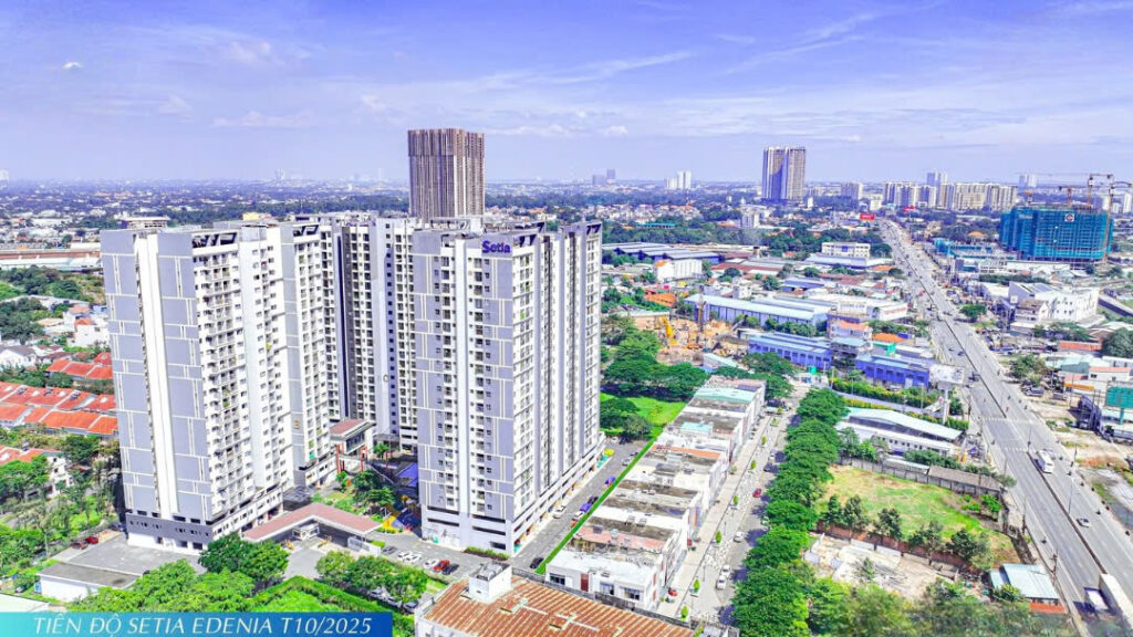 tiến độ thi công Setia Edenia